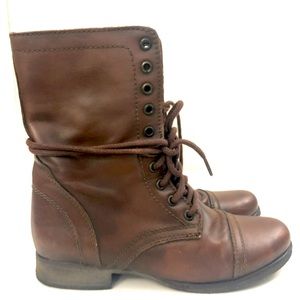 STEVE MADDEN l Sz 7.5 l Leather Combat Boots l TROOPA